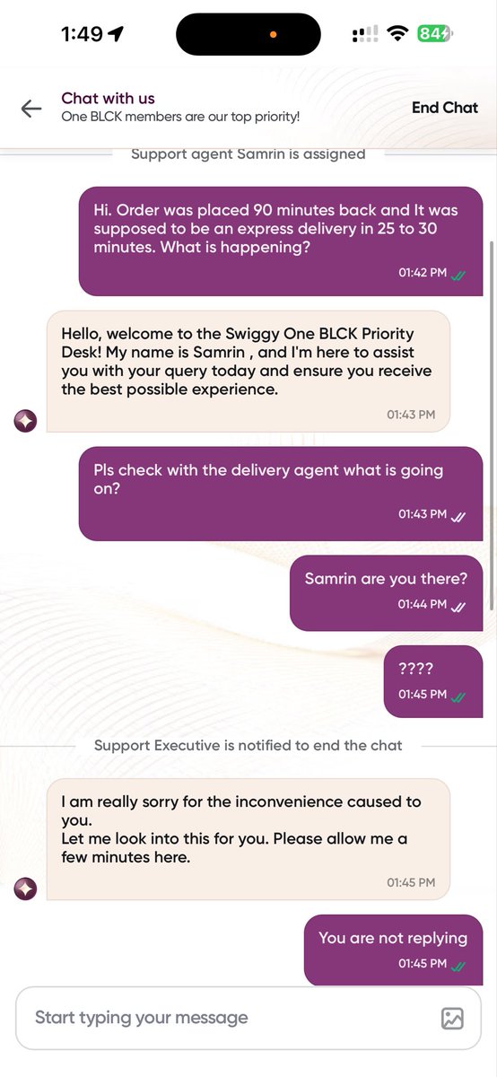 nikitavijan's tweet photo. @Swiggy pay money to get Swiggy Black to get this kind of pathetic service. Called the restaurant and told them I am placing the same order on @zomato  and to send this asap. Swiggy please refund my black membership money, have has way too many ridiculous experiences with you https://t.co/N8zCioQgJj