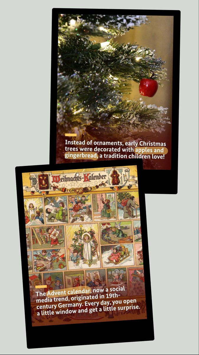 GermanyinKHI's tweet image. Get festive! 🎄🇩🇪 Your favorite Christmas traditions might be more German than you think! 😊 From trees to treats, swipe to discover the German roots of your festive favorites 👉 #GermanChristmas #HolidayTraditions #FestiveFun #ChristmasAroundTheWorld
