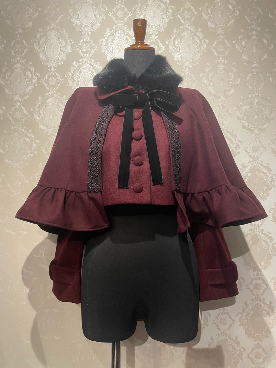 ATELIER-PIERROT☆アトピエ☆アレッタショートコート☆ボルドー Aletta Short Coat by Atelier Pierrot