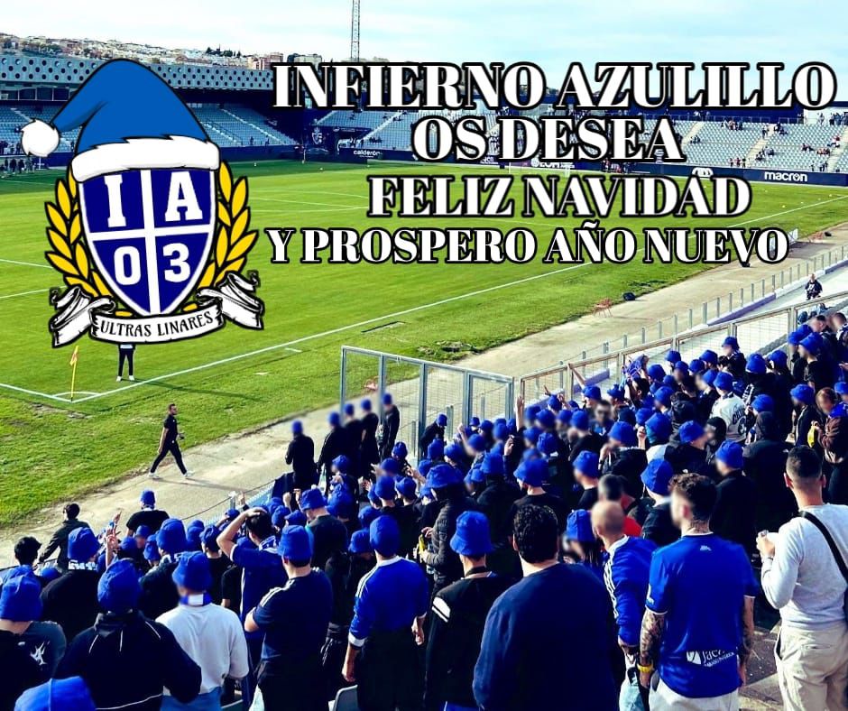 Infierno Azulillo, os desea a toda la afición Azulilla, Feliz Navidad y Próspero Año Nuevo.