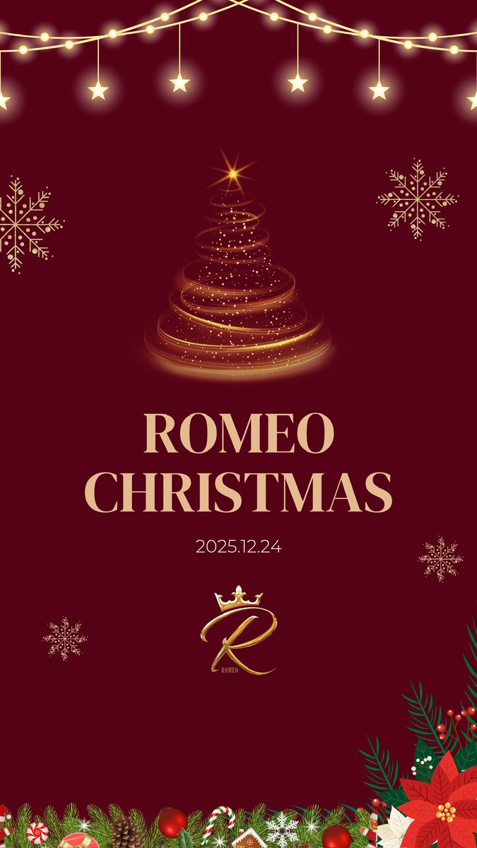 ROMEO_tuchiura's tweet photo. ．　　　　　  ー本日ー

　　　　　　　ROMEO
　　　 ✨🎄Xmas EVENT🎄✨

　　　　🎁素敵な景品付き🎁
　　　　ビンゴ大会をご用意‼️

　　たくさんのご来店
　　　　　　お待ちしております💫
#茨城　#土浦　#桜町 https://t.co/GlacBUL9nL
