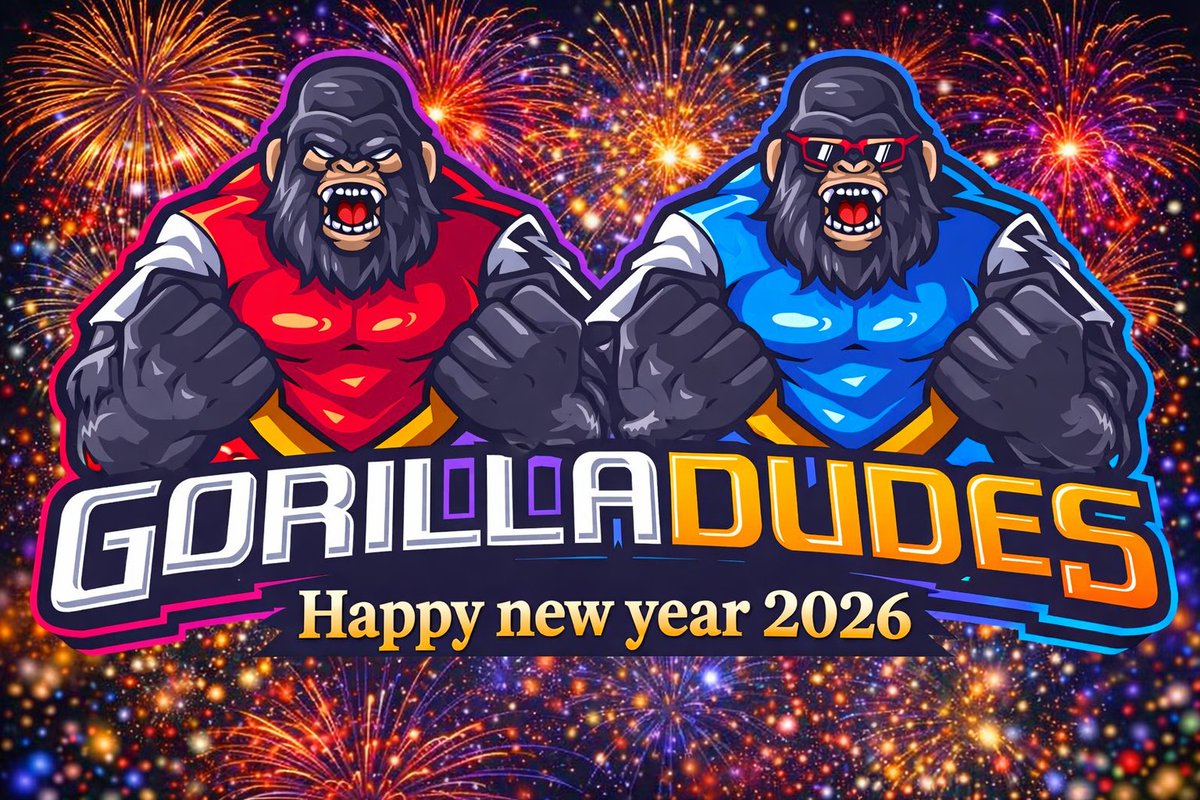 Gorilla_Dudes's tweet image. Wir wünschen euch schon jetzt einen guten Rutsch ins Jahr 2026! Feiert schön und bleibt anständig🥂🍾

Hier die Info: Am 01.01.2026 gibt es direkt einen Stream, der um 17:00 Uhr startet. Schaltet ein unter twitch.tv/gorilladudes

#twitch #TwitchStreamers #twitchcommunity