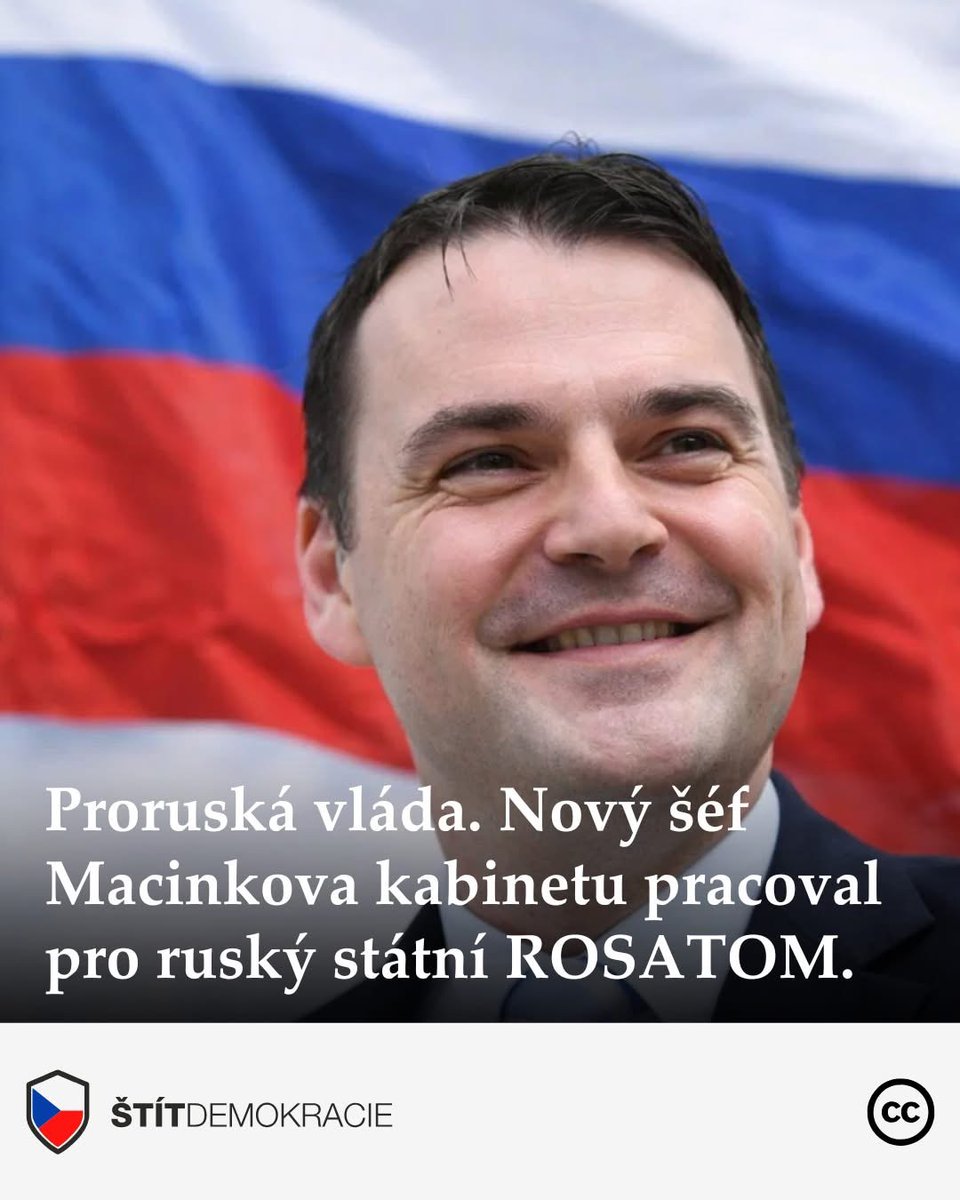 Vedoucí kabinetu ministra životního prostředí je Pavel  Vlček, které pracoval pro ruský státní ROSATOM.

Motoristé jsou uměle vytvořený projekt s cílem ovládnout český stát Ruskem.