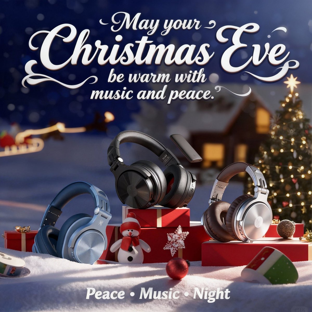 Which song will warm your heart this Silent Night? 🎧 Drop your go-to festive track below!

May music and peace be with you 🫶 Wishing you a cozy, beautiful evening ✨
-
-
-
#OneOdio #SilentNight #WarmWithMusic #FestiveMusic