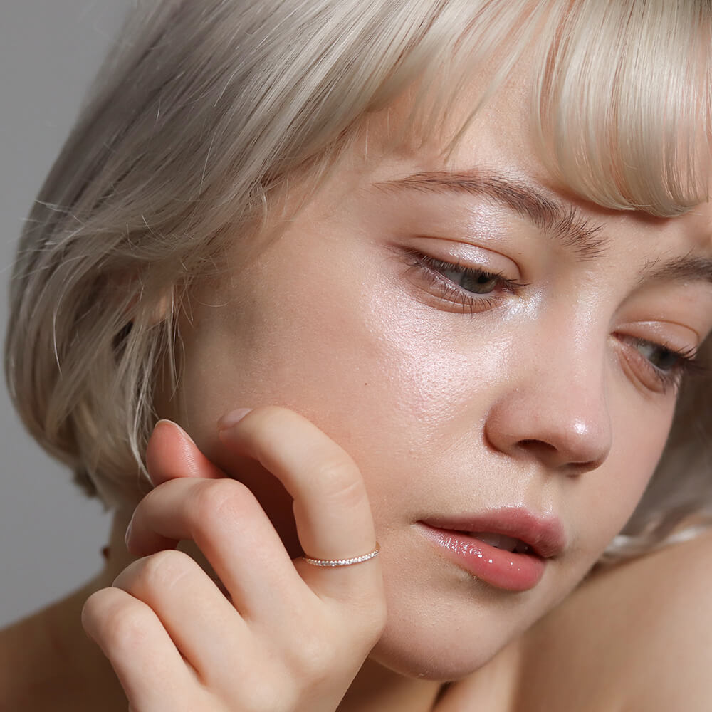 ダイヤモンド ハーフエタニティー リング | K10YG 一本で付けても十分