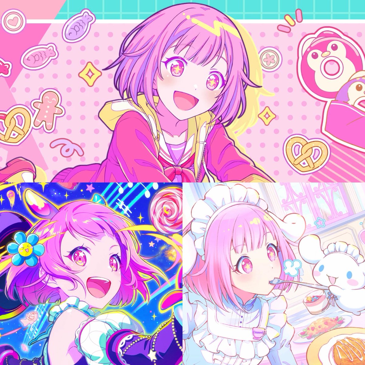 目にハートや星があるえむちゃんシリーズ