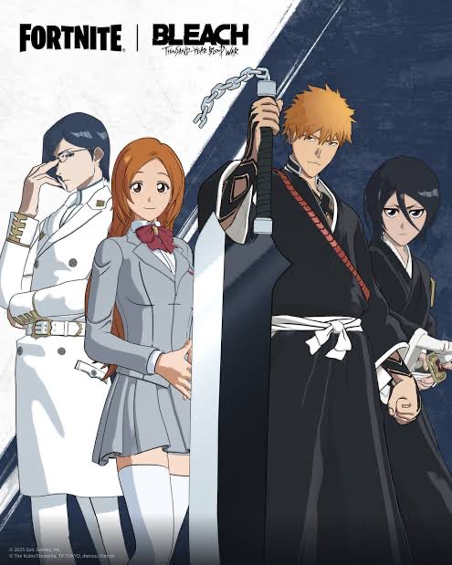 The_Iron_Flower's tweet photo. Yo this Fortnite and bleach collaboration actually goes hard https://t.co/SxuS6A0yXg