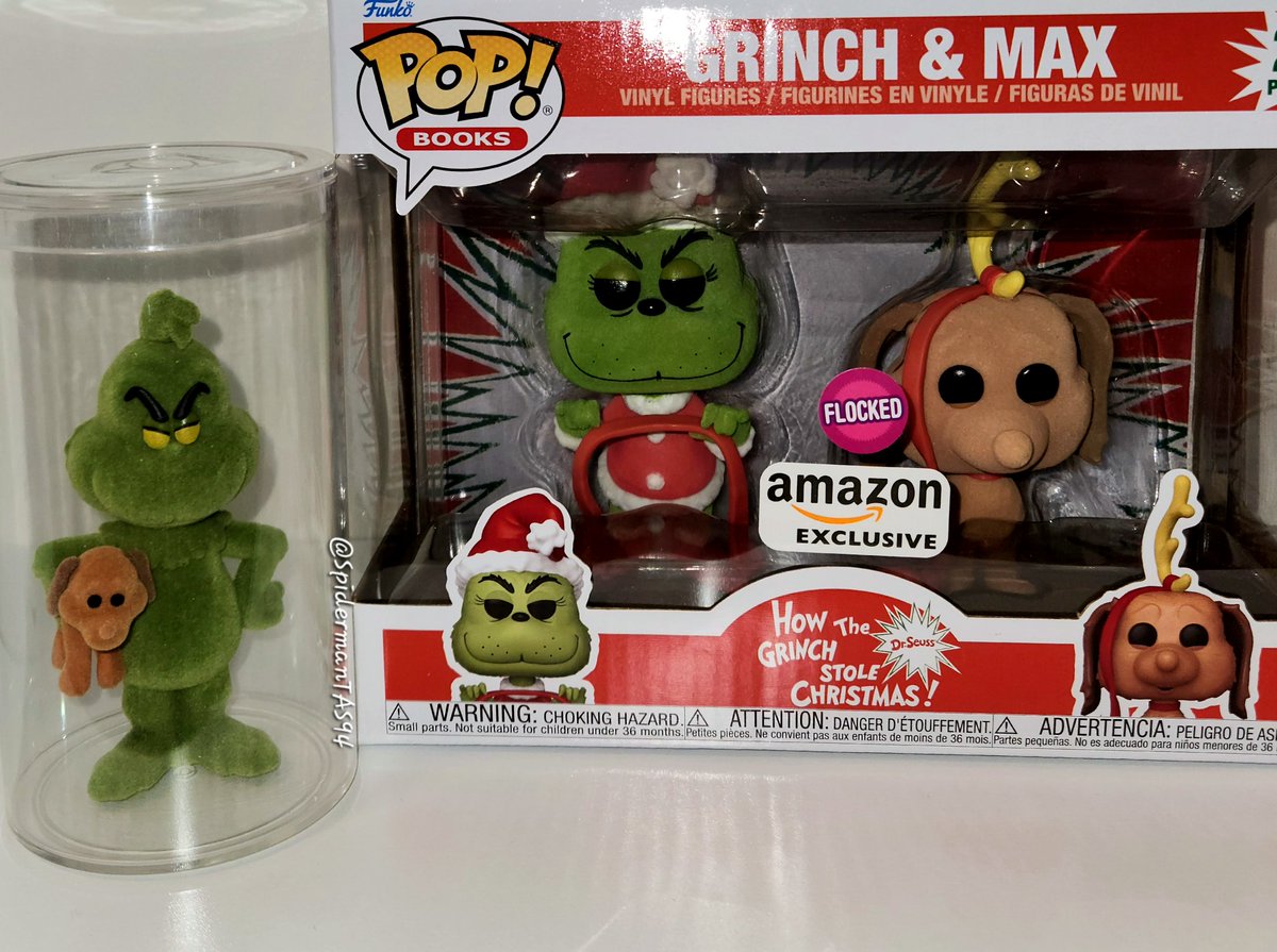 SpidermanTAS94's tweet image. Happy POP! Two's-day!
Week 139: 🎅💚❤️

Christmas week demands holiday cheer, of course! 😂
We're doing things a little differently this week to accommodate the occasion, though🎄🎊

A pair of flocks ~ It's Max &amp;amp; #TheGrinch! 💚🐶

#FunkoSoda chase ('22)
vs
#FunkoPop 2pk ('24)