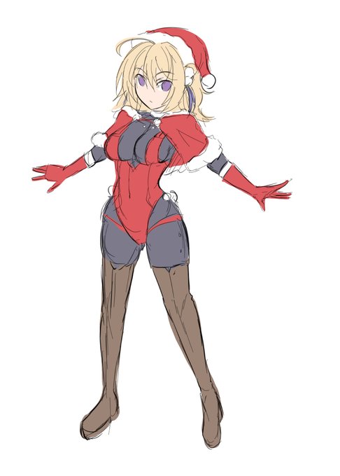 おまけのクリスマス伊澄さんパッと作ったデザイン設定っぽいの。 