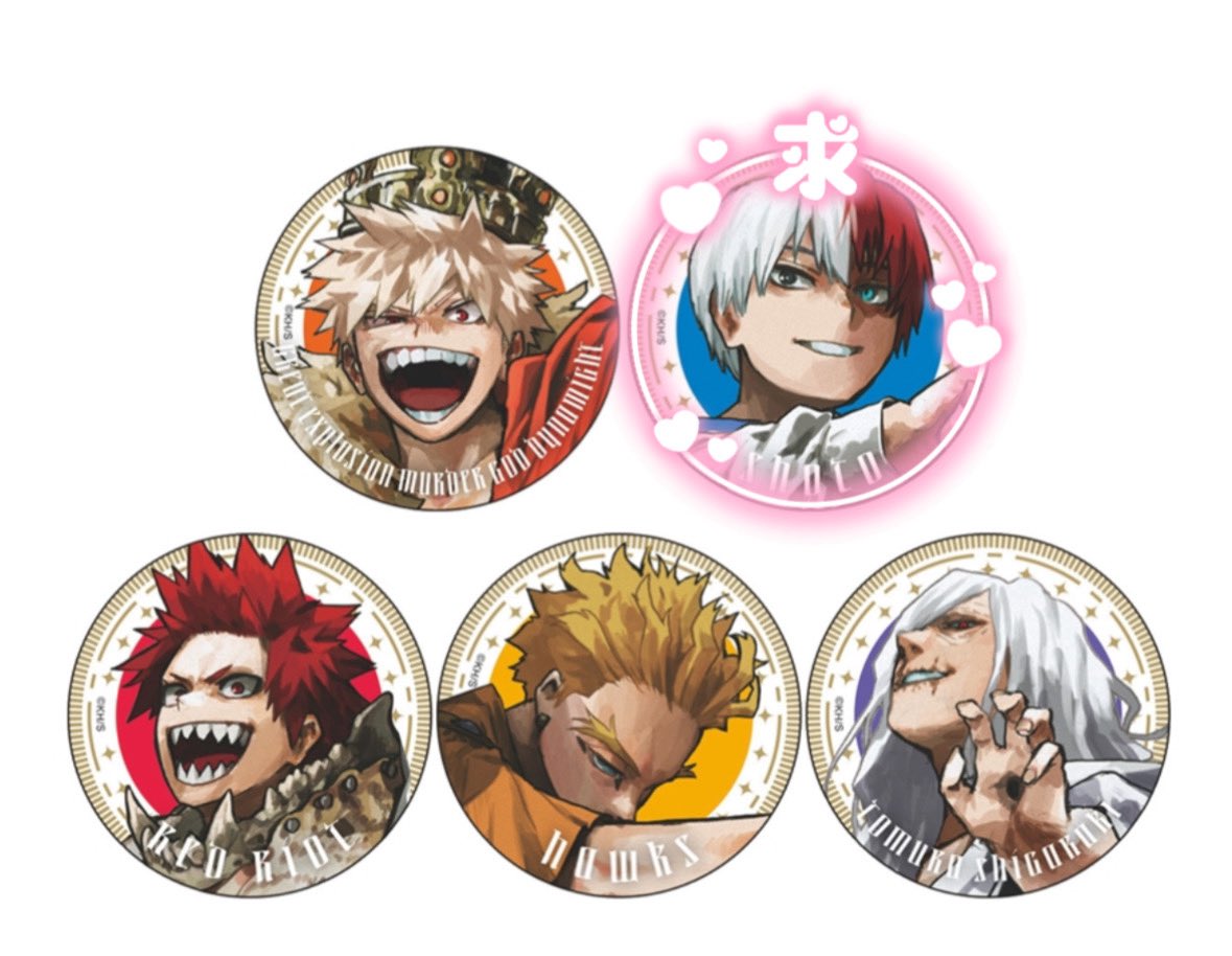ホークス 十傑缶バッジ AJ2025 セット 44個 ヒロアカ 僕のヒーローアカデミア 缶バッジ 爆豪勝己 十傑 緑谷出久 JF2025
