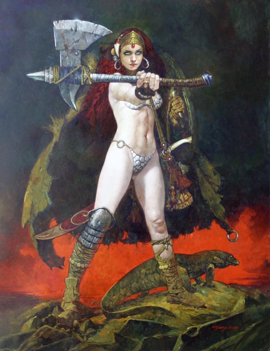 "The Challenge" Sanjulián (Oil on canvas)
#RedSonja