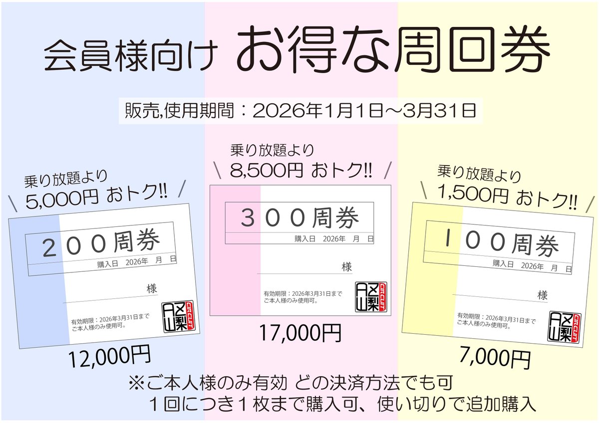 3枚 1日利用券 2026年1月31日期限 コード販売・クレジットカード決済・PayPay決済】JAL（日本航空）株主