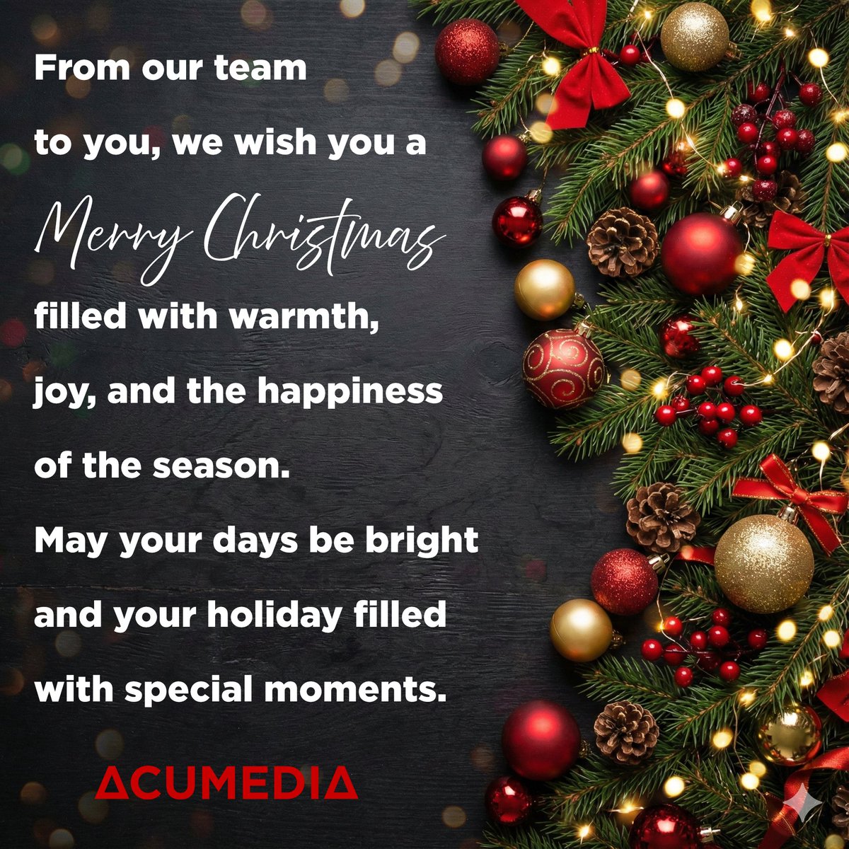 acumediacorp's tweet photo. #MerryChristmasEveryone #merrychristmas #merrychristmas2025 ❄️🎄⛄️ https://t.co/DuehH6HkK6