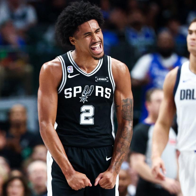 SpursCulture's tweet image. Dylan Harper tonight: 

4 PTS
3 REB 
10 AST
5 STL‼️
0 TO‼️
66.7 FG%  (2/3)
18 MINS

He changed the entire flow of the game in the 3rd. He's SPECIAL