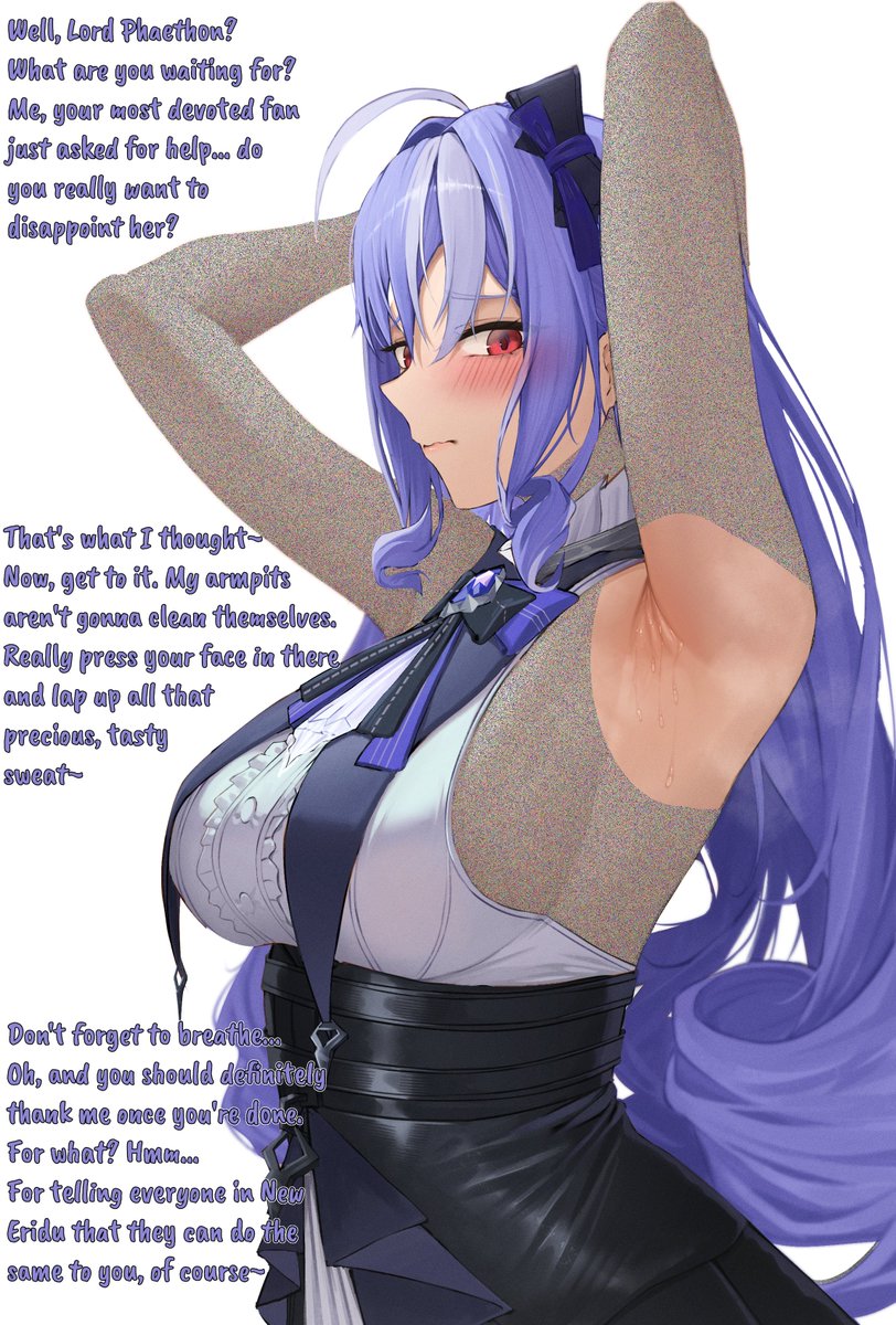 KarasukoX's tweet photo. What are you waiting for, Lord Phaethon?

Artist - @chco_cip 
Edit - me

#armpits #censored #caption https://t.co/QxG0fwYbga