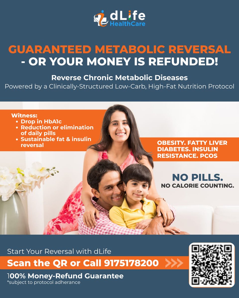 dlifein's tweet photo. Disease Reversal Guaranteed

Or

Money Refunded.
That's our confidence in what we have been doing since 2014. The OG of LowCarb in India.

Disease Reversal based on 20:20:60 or 100g/day max carbs template of dLife.

🔴No Calorie In Calorie Out Nonsense.
🔴No Monkeying Around in Gym.

Book your discovery call
https://t.co/Nj7ydhHsMM