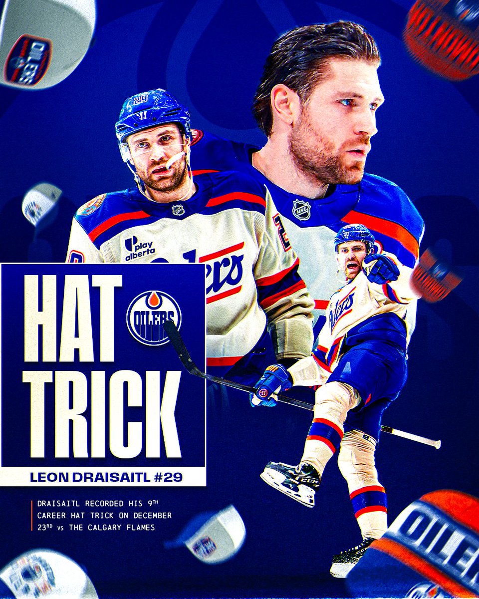 NHL's tweet image. Leon Draisaitl is very good at hockey 🧢