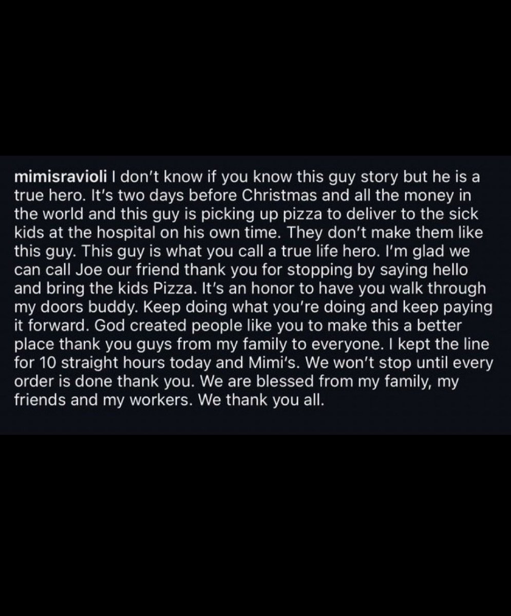 EliteClubS0B's tweet image. Roman Reigns spent the day picking up and delivering pizza to sick kids at a children’s hospital this holiday season. ❤️

(📷 mimisravioli)