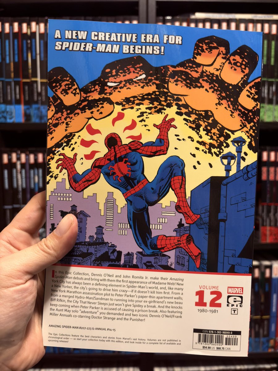epicmarvelpod's tweet photo. Amazing Spider-Man Epic Collection, Vol. 12: Spider-Man: Threat or Menace?
The debut of Madame Web, Hydro Man, and Biff Rifkin! JRJR’s first work on Spidey as the book enters the 80s! More pics on IG!
#spiderman #marvel #comics #epiccollection #amazingspiderman https://t.co/Sr9gtTV1XV