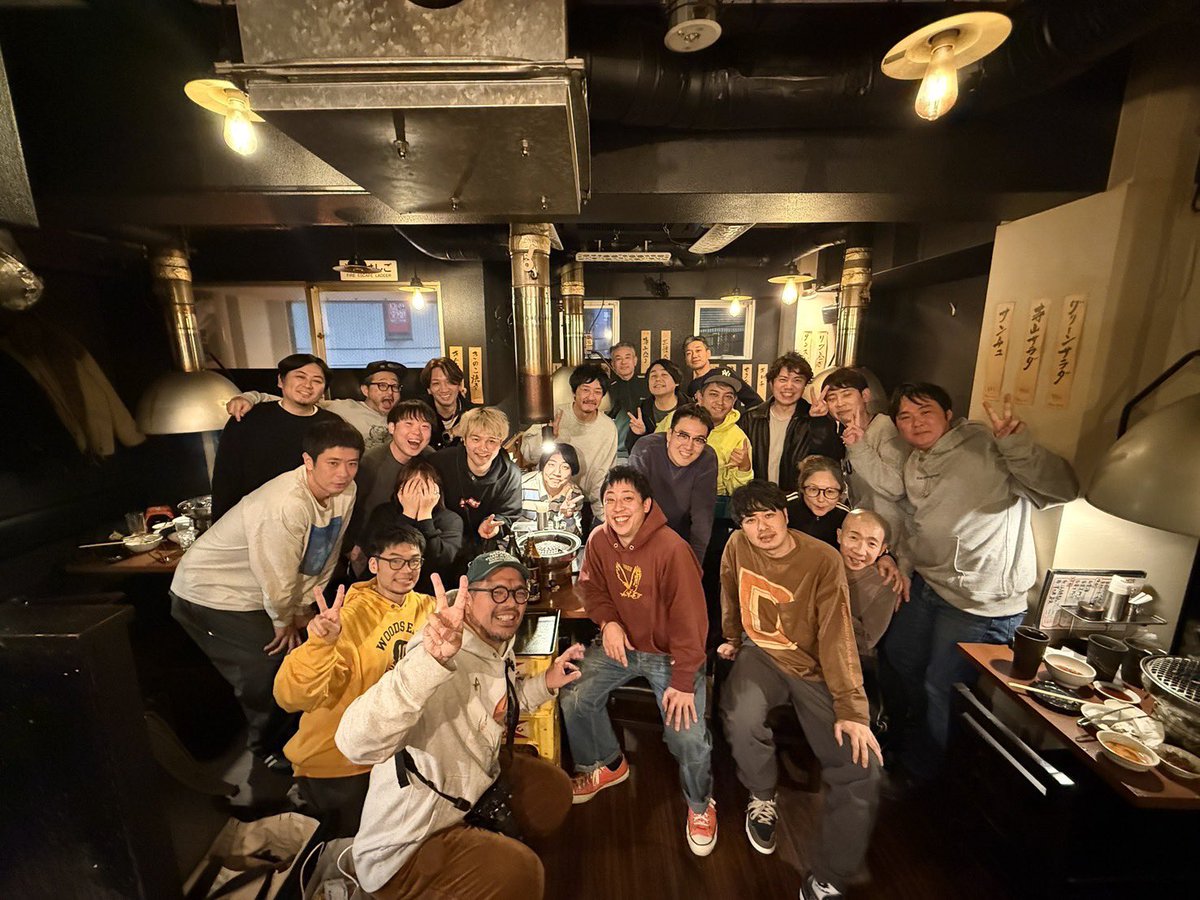 昨日はザ・森東忘年会でした。毎年ほぼ男しかおらん物凄く前時代的な組織。