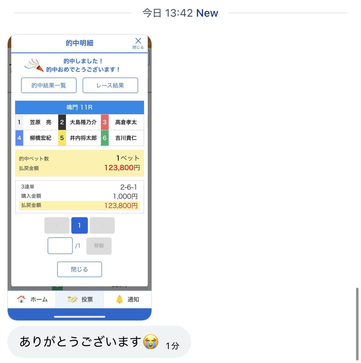 2-6-1 12380円🎯万舟 ズコッと。 これは綺麗に完璧です。