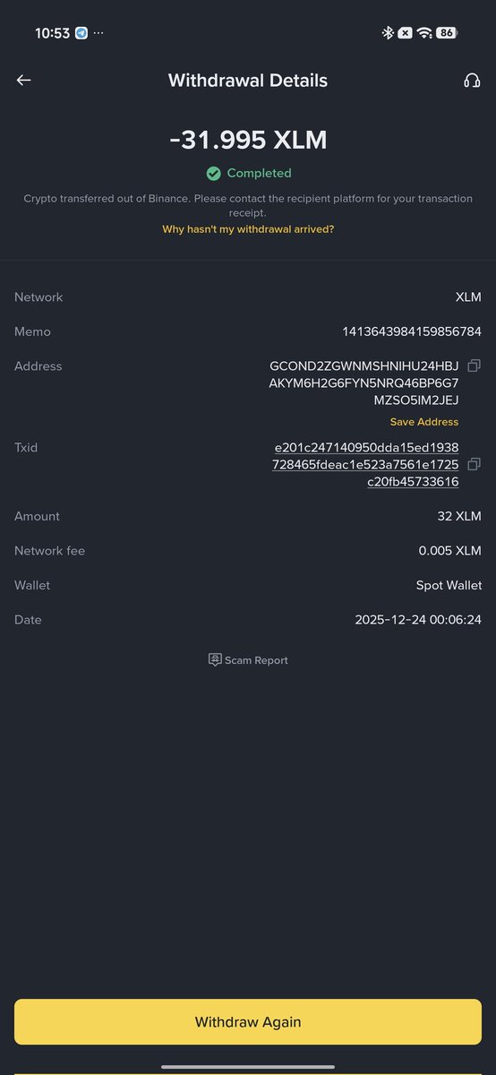 MSIwap3's tweet photo. https://t.co/IEkUYQ2iY6
#Ourbitx #SpotTrading #NowLive #TradeInstantly #CryptoMarket #CEX
#ScamCheck @Ourbitx
Scam this project Yesterday, their address memo was the same, everything.
The memo has changed today.
The funds I withdrew from Binance have not been deposited yet. https://t.co/sUI442bB57