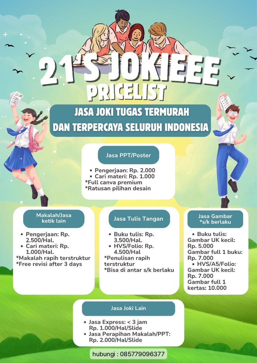 JASA JOKI MURCEE HARGA KAKI 5
#jokitugasmurah #jokimakalah #jokitugas #jokimurahbanget