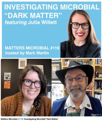 markowenmartin's tweet photo. A new episode of my #MattersMicrobial podcast! This time, Dr. Julia WIllett joins the #QualityQuorum to discuss microbial dark matter--unknown genes within microbial genomes! Please spread the #GoodMicrobialWord! @univpugetsound @ASMicrobiology @profvrr
https://t.co/6O9j64bQZh https://t.co/QyF33R3oe8