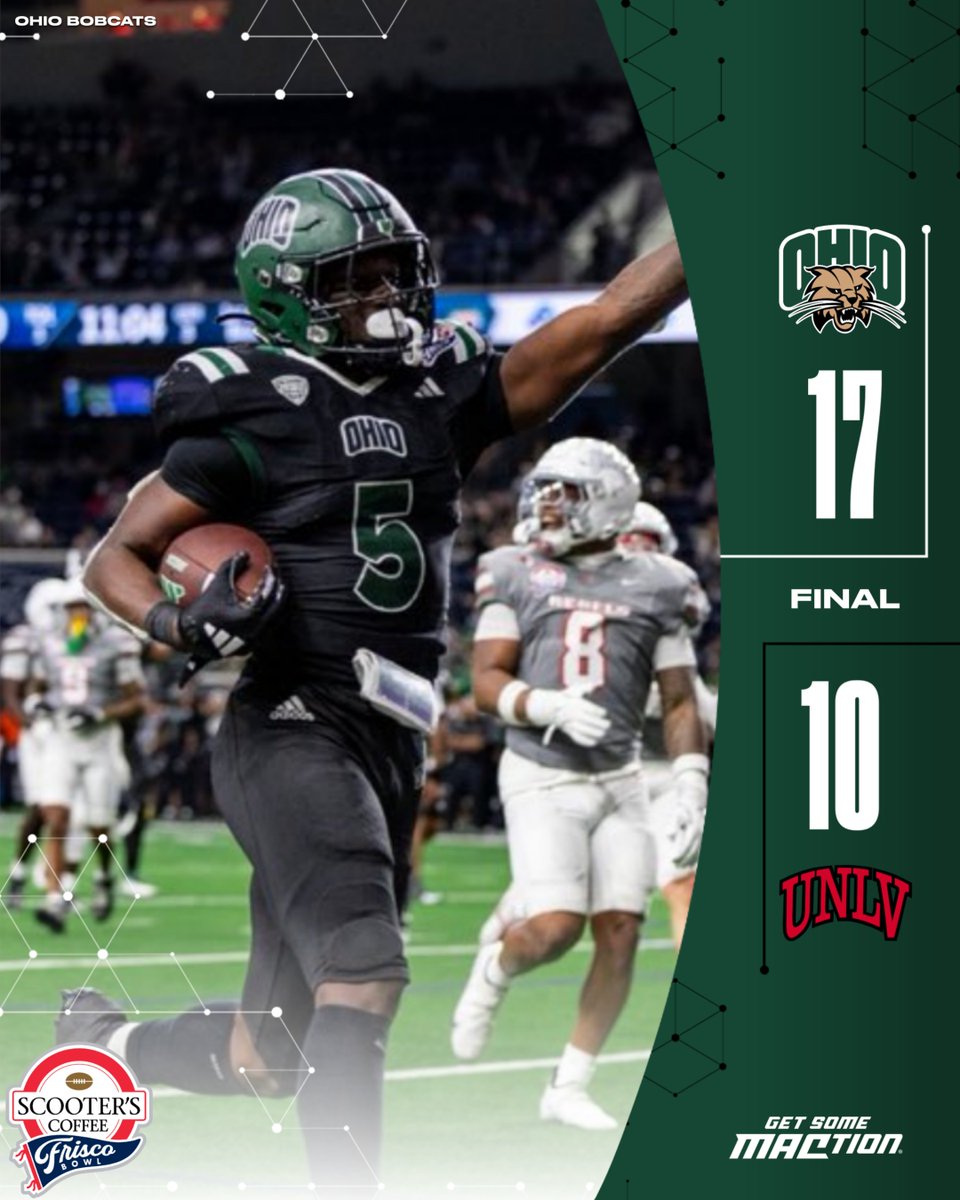 The Bobcats are this year's Scooter's Coffee Frisco Bowl Champions 🏆😼

<a href="/OhioFootball/">Ohio Football</a> | #MACtion