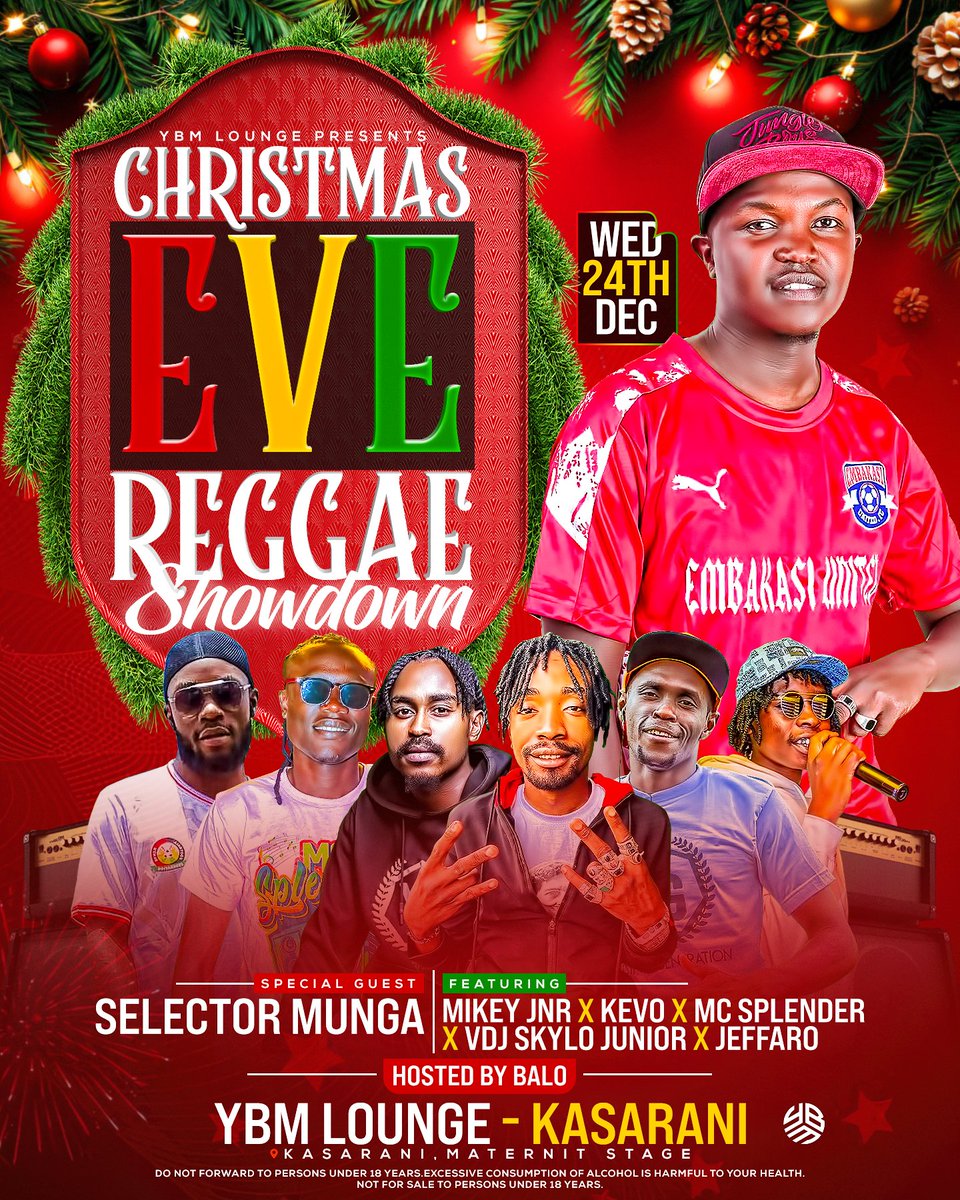 Kama uko hii taon bado leo nakukaribisha sana for some Mature Reggae hapo Kasarani from 5 p.m.🙏🏾