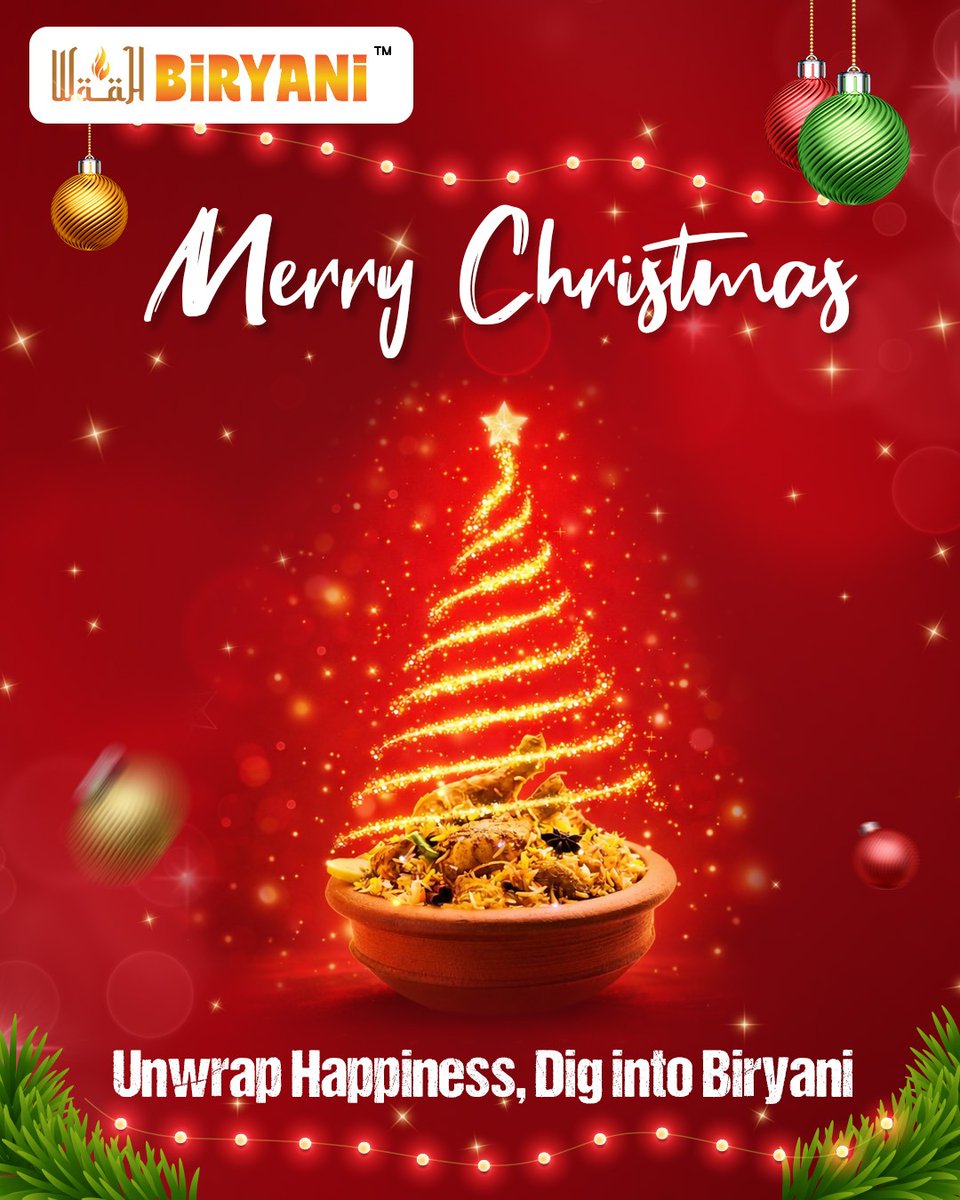 BirinjGlobal's tweet photo. Unwrap happiness this Christmas and dig into a pot full of festive flavors 🎄✨
Because nothing brings joy together like a warm, aromatic biryani.

#BirinjGlobalFood #WaahBiryani #MerryChristmas #ChristmasFeast #BiryaniLove #UnwrapHappiness #FestiveFlavors #ChristmasVibes https://t.co/3hLYTvsF7F