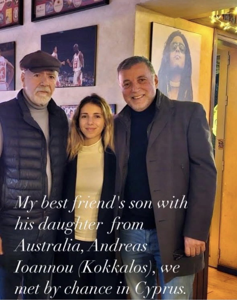 Ο γιος του καλύτερού μου φίλου με την κόρη του από την Αυστραλία, Ανδρέα Ιωάννου (Κόκκαλος), βρεθήκαμε τυχαία στην Κύπρο.Καλά Χριστούγεννα και καλή παραμονή στην Κύπρο μας