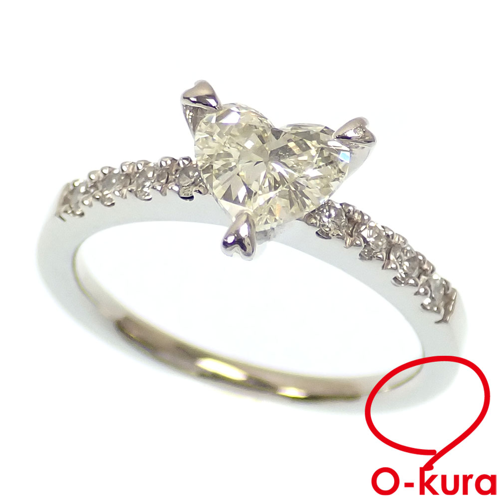 Pt900 ダイヤモンド リング 9号 販売中です✨ ハートにカットされた