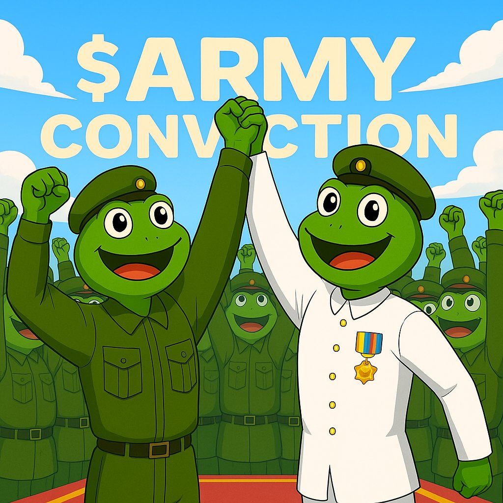 <a href="/AltcoinDaily/">Altcoin Daily</a> Buy $ARMY at these levels🐸🎖 they will call you 'lucky' in 9 months.