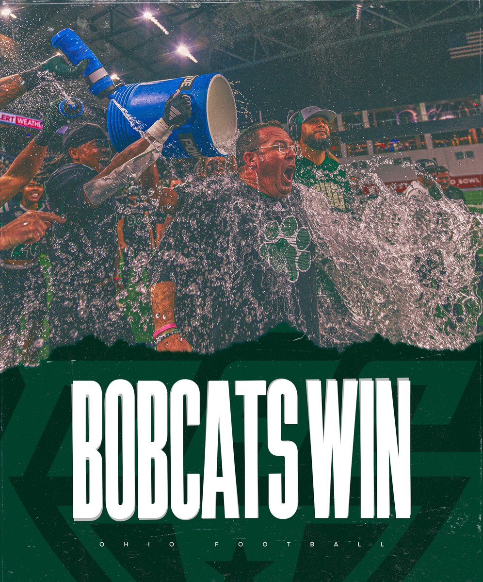 OhioFootball's tweet image. OHIO WINS THE 2025 SCOOTER'S COFFEE FRISCO BOWL!

#OUohyeah