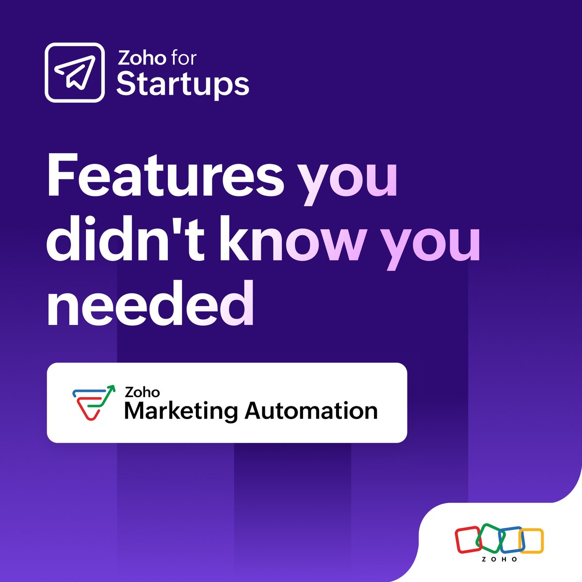 Zoho for Startups tweet media