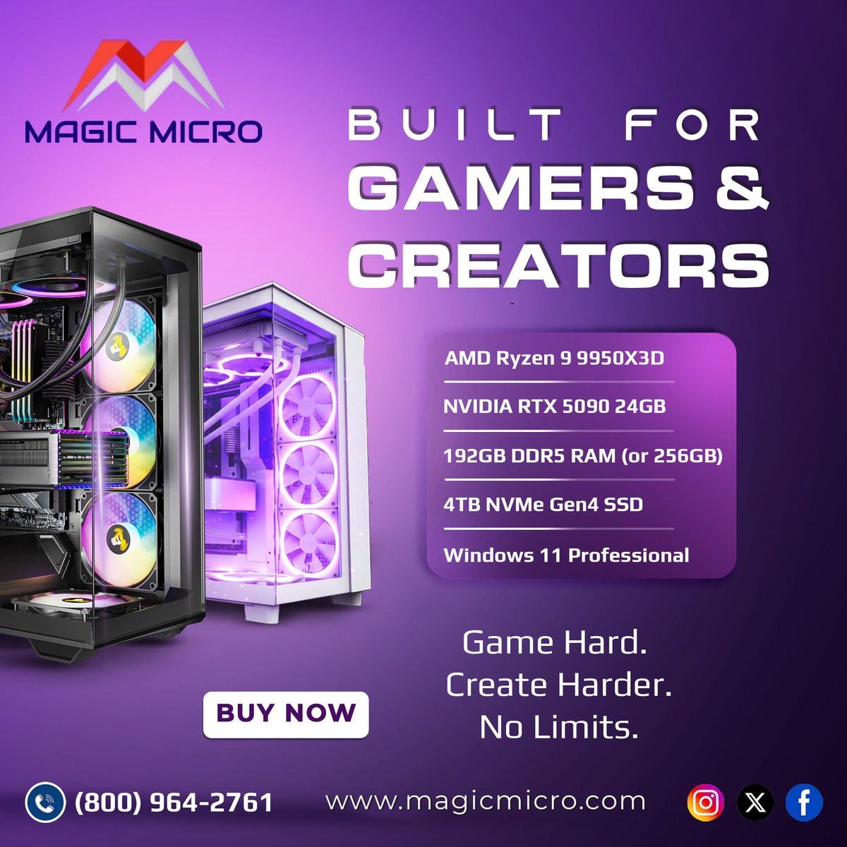 _magicmicro's tweet photo. Power your passion with a Custom Gaming PC by Magic Micro, built for extreme gaming performance, seamless content creation, and next-level multitasking.
Customize Your PC At: https://t.co/b8b4hjsBcL
#CustomGamingPC #GamingPC #MagicMicro #christmas2025 #ChristmasEve #USA https://t.co/HsJdBAuYsI