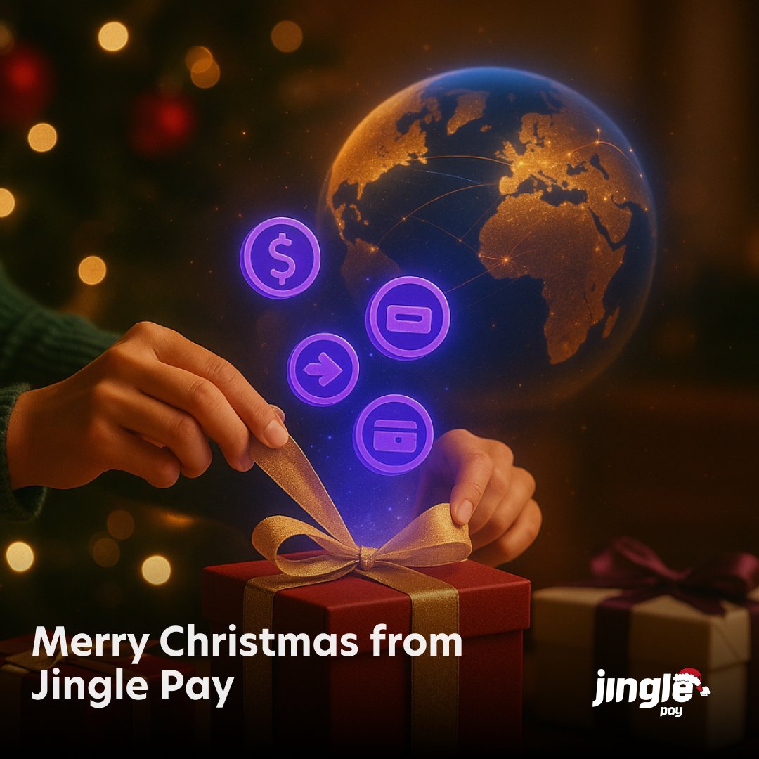 This #Christmas2025, send more than gifts — send joy across borders. 🎁🌍
Instant transfers. Real exchange rates. Zero fees.
From our hearts to yours,
#MerryChristmas  from Jingle Pay. 💙

#MerryChristmas #JinglePay #SendJoyHome #ZeroFees #InstantTransfers #RealRates