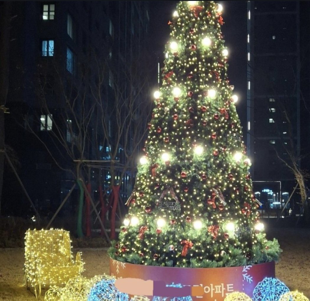 어느 아파트 1,700만원짜리 트리 설치
입주민들이 의아해한다고