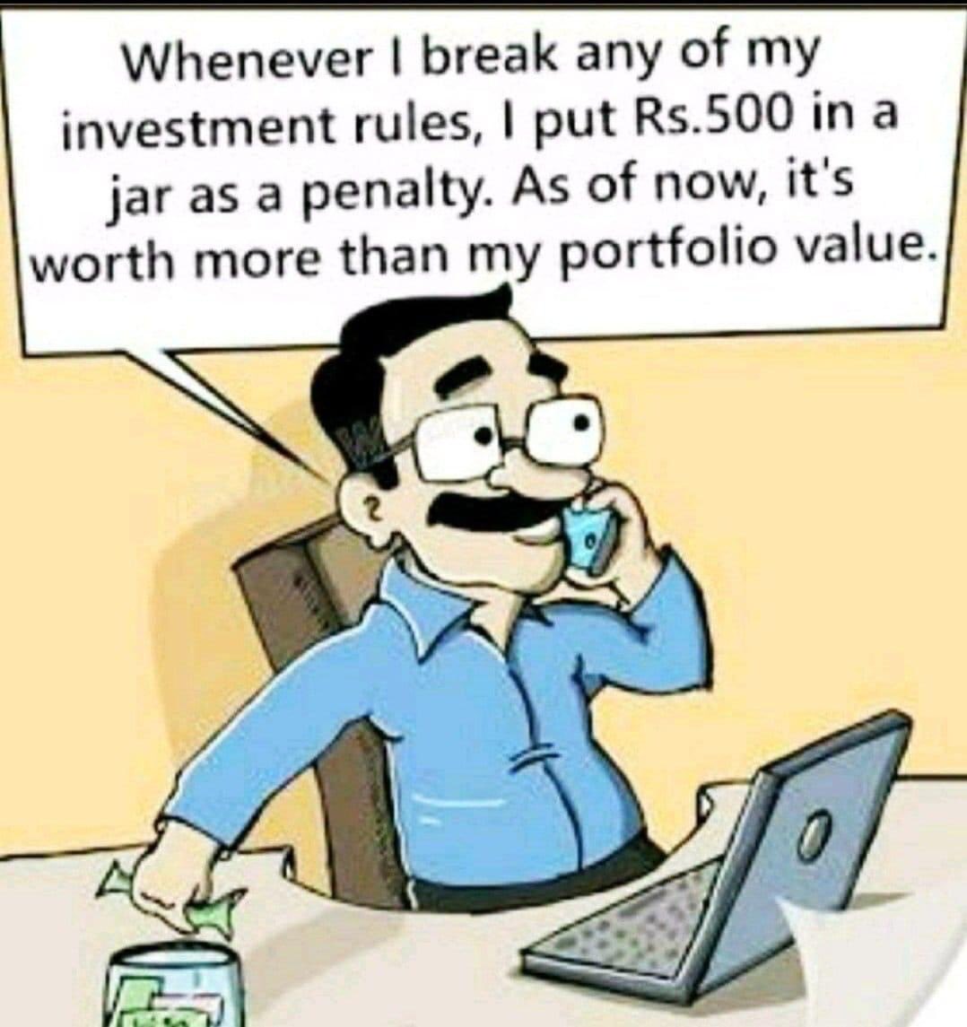 Very Good Morning ❤️
Sharing a funny but very sensible forward 👌😁 #Investments