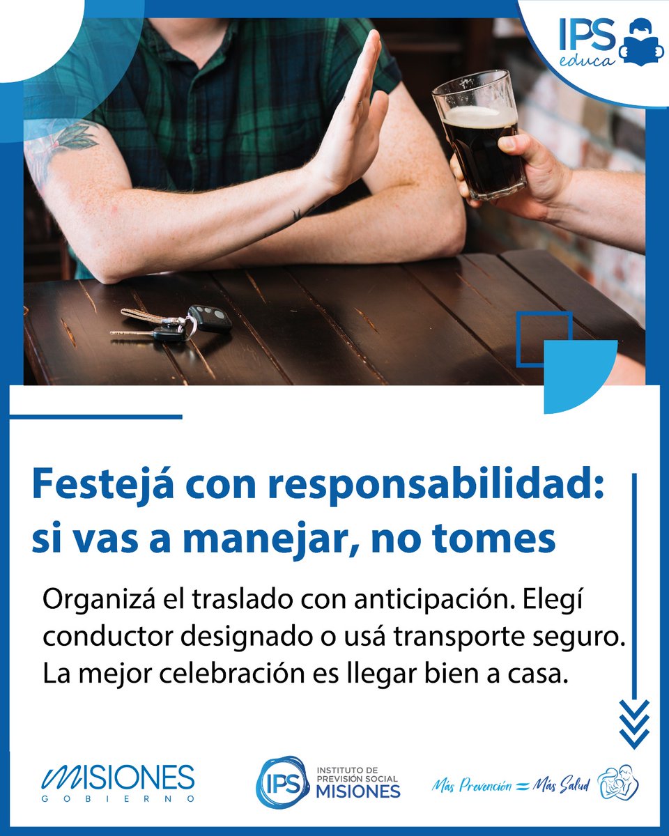 🍻🚫 Alcohol y conducción no van juntos. Las bebidas alcohólicas afectan los reflejos, la atención y la capacidad de reacción, incluso en pequeñas cantidades. Por eso, si tomás, no manejes. No hay “un poquito” que sea seguro al volante.

Gestión Dr. Lisandro Benmaor