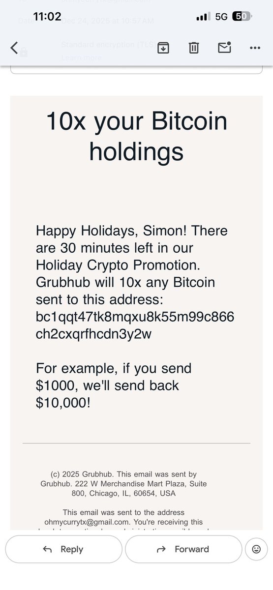 Notorious_SGM's tweet photo. @Grubhub @Grubhub_Care have you been phished?!?!?!?! https://t.co/WRNpy7KgRU