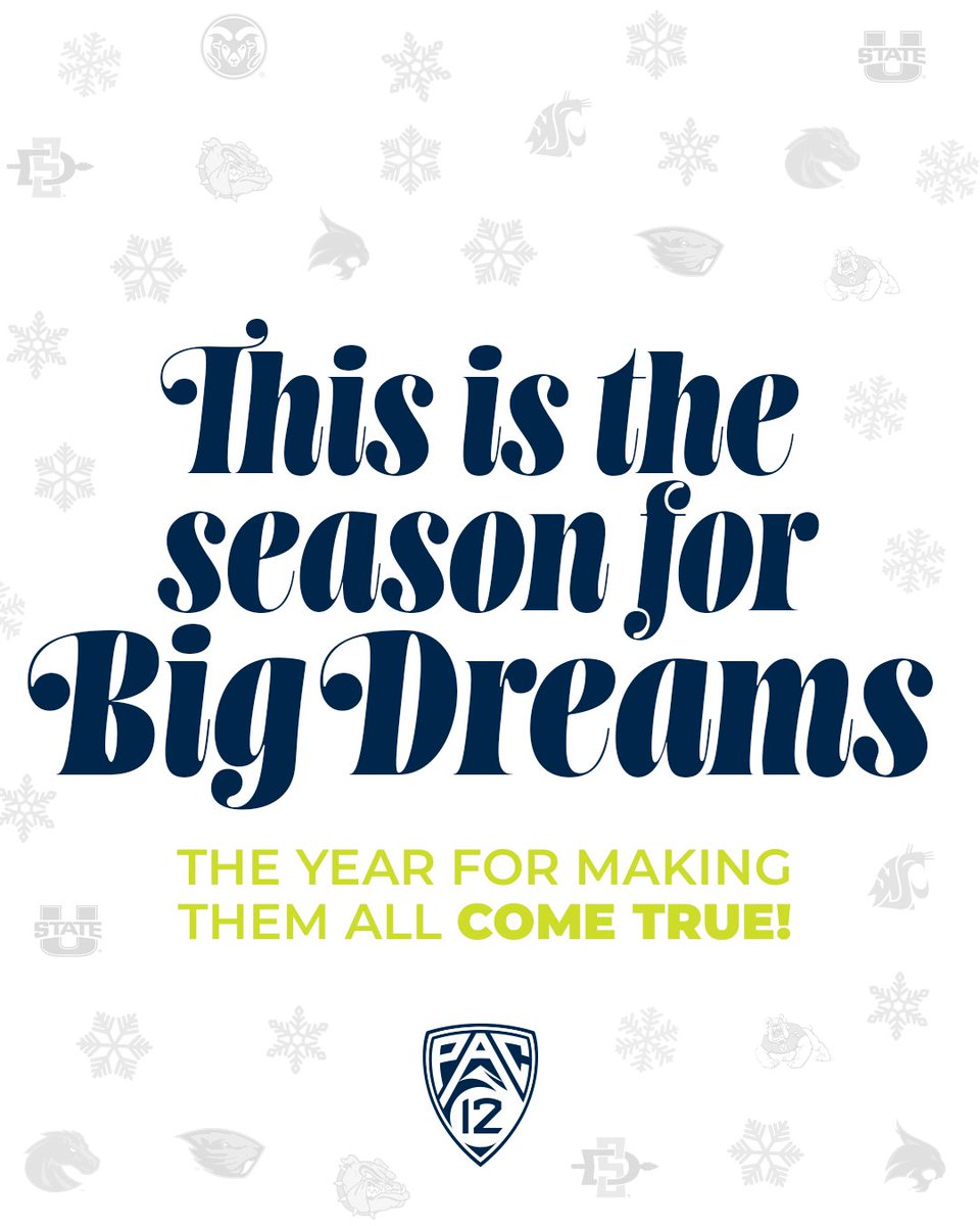 pac12's tweet image. Big dreams come with new beginnings. 🌄🚀

Happy Holidays from the new Pac-12. See you soon.

#BackThePac