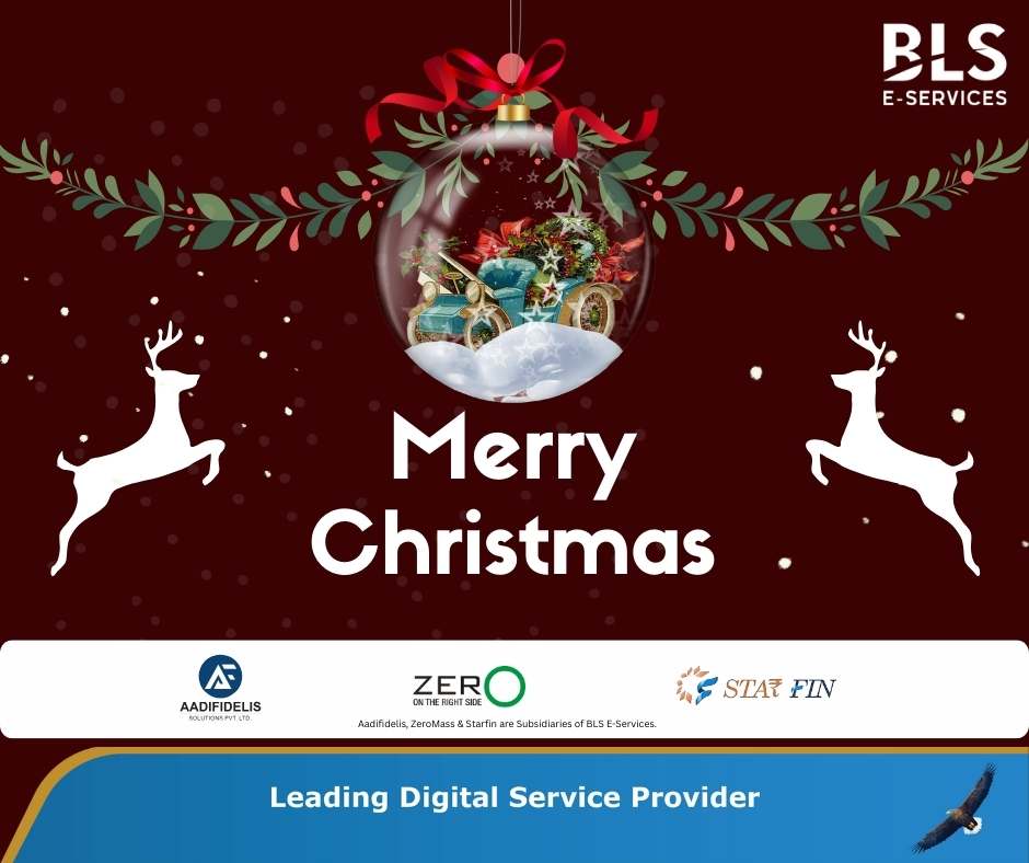 BLS E Services wishes you all a Merry Christmas.
May this festive season fill your hearts with joy, peace, and happiness.

#MerryChristmas #SeasonsGreetings #BLSEServices #BankingCorrespondence #FinancialInclusion