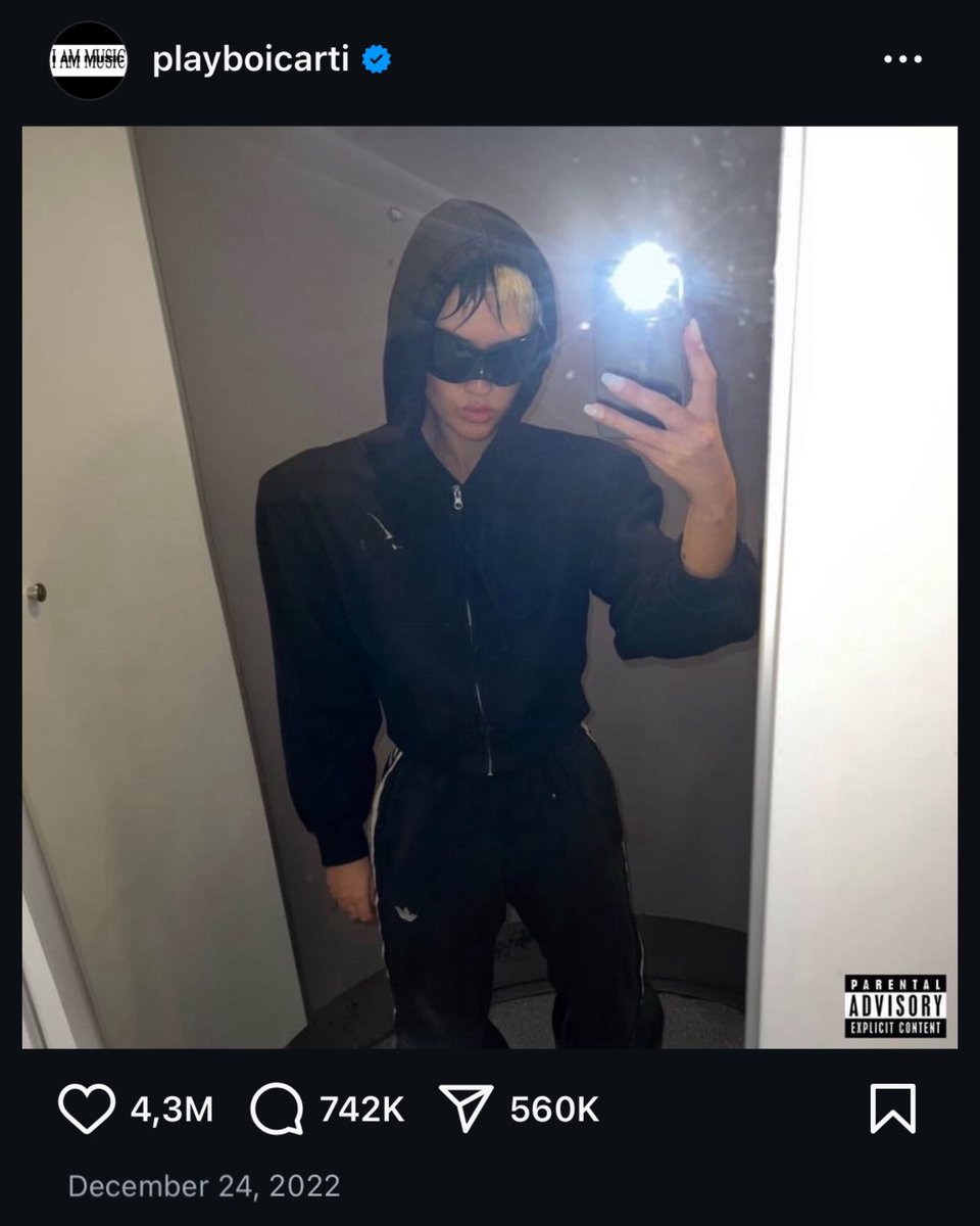 Lidestywurld's tweet image. Playboi Carti posted this cover 3 years ago today ⏳