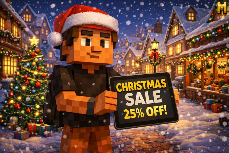 PlayMinecadia's tweet photo. 🎅 Christmas Sale: 25% off until Monday! 🎄

Our annual Christmas sale is here! Enjoy 25% off everything store-wide until Monday. ☃️

To kick off the holidays, we'll be giving away:
🎁 1x Kraken+ Rank | 30 Days
🎁 1x Kami+ Rank | 30 Days
🎁 1x Dracula+ Rank | 30 Days