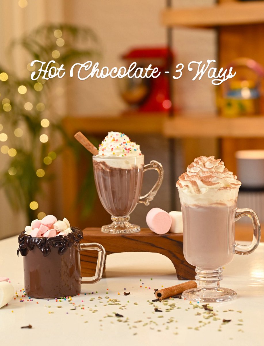 ChefKunalKapur's tweet photo. The season of cozy vibes and hot chocolate 🤩 
Today's recipe is all about Hot Chocolate and that too in 3 delicious ways. Watch this recipe, try it yourself and make your loved ones feel warm in this winter season. Merry Christmas 🎄❤️

Recipe link 🔗 https://t.co/WOQ3UBKeAg

#hotchocolaterecipe  #hotchoco  #hotchocolatemilk  #winterecipe  #cheflife #chefkunalkapur #kunalkapur #chocolatemilk #dessertrecipe  #ChristmasEveEve