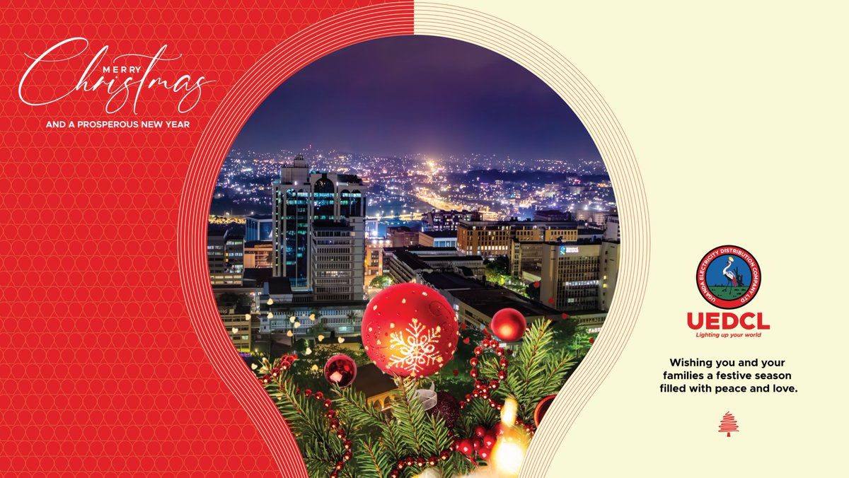 UEDCLTD's tweet photo. Merry Christmas and a Prosperous New Year!!

Wishing you and your families a festive season filled with peace and love.

#UEDCLinService
#LightingUpYourWorld https://t.co/qK8pmABaMt