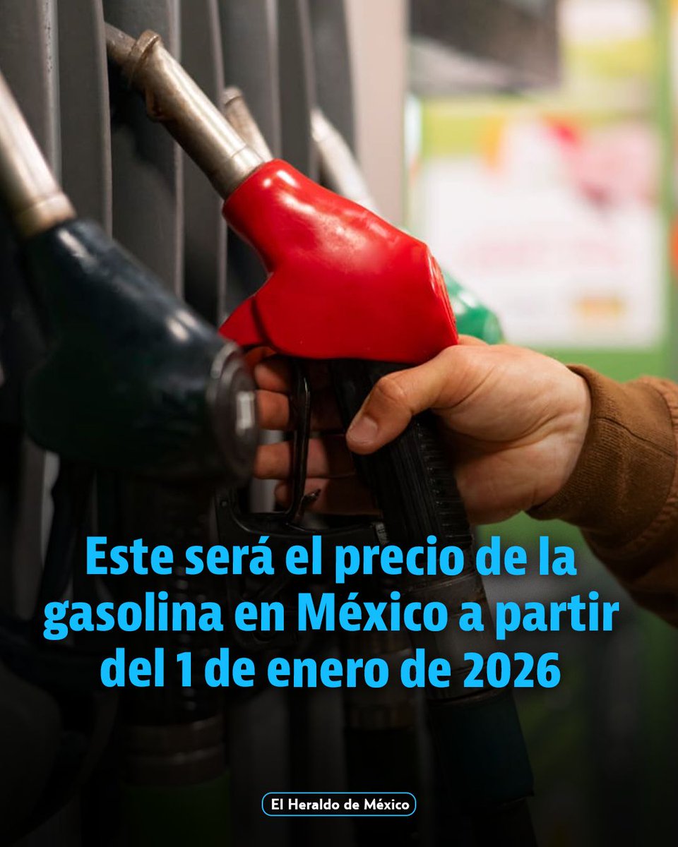 heraldodemexico's tweet photo. ⛽📈 El Diario Oficial de la Federación publicó la actualización del IEPS para 2026 y sí, habrá ajuste al alza en los combustibles a partir del 1 de enero.

La SHCP confirmó que el incremento responde a la actualización anual por inflación, lo que impactará directamente en el precio final que pagamos al cargar gasolina.

💰 IEPS por litro en 2026 (en pesos):
• Gasolina Magna: $6.7001
• Gasolina Premium: $5.6579
• Diésel: $7.3634

🚗💸 Toma nota y prepárate, porque este ajuste se reflejará en el gasto diario.