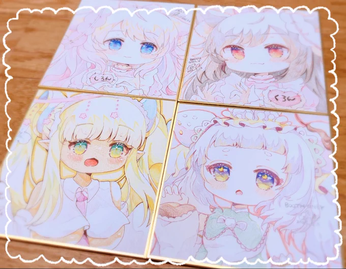今年アナログイラストも結構描いた! もうちょっとあるけどこの4枚ピックアップ